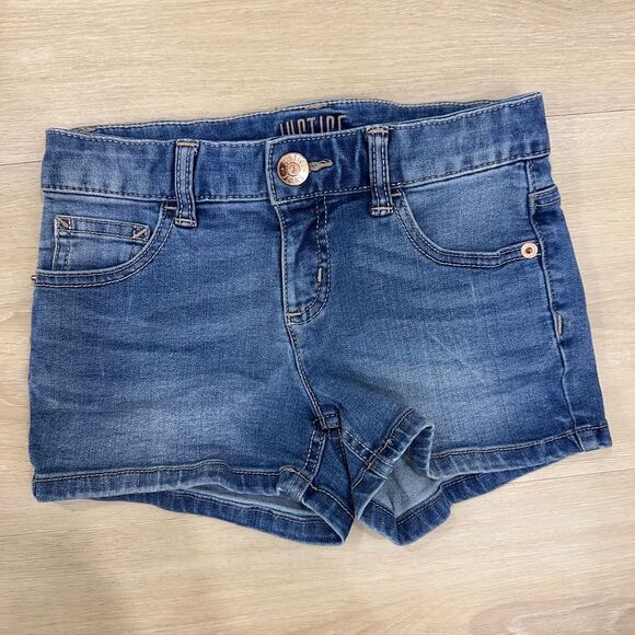 Justice Denim Shorts, 2 pairs, Light blue and dark blue, Size 10 - Picture 6 of 7
